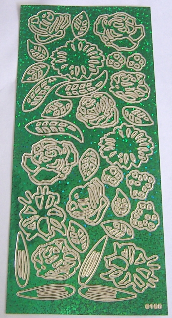 Stickerbogen 10 x 23 cm Blumen