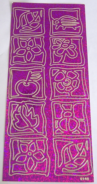 Stickerbogen 10 x 23 cm Blumen