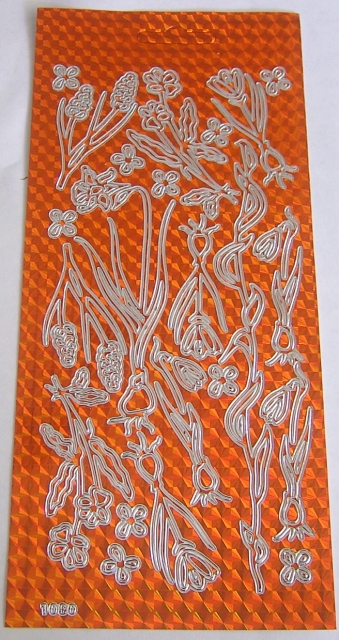 Stickerbogen 10 x 23 cm Blumen