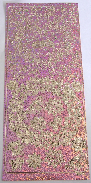 Stickerbogen 10 x 23 cm Hochzeit