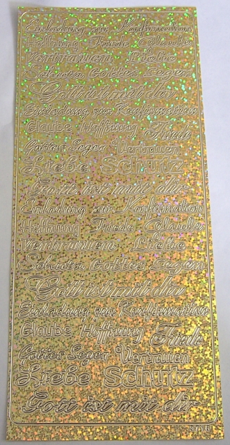 Stickerbogen 10 x 23 cm Konfirmation