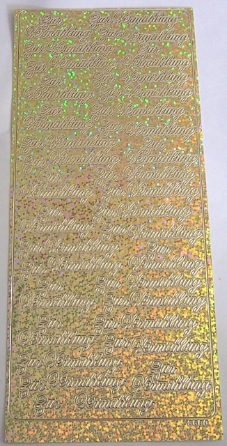 Stickerbogen 10 x 23 cm Zur Vermählung