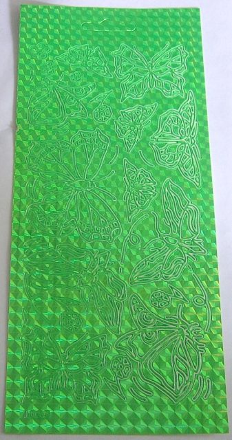 Stickerbogen 10 x 23 cm Schmetterlinge