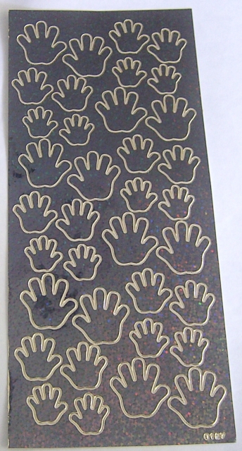 Stickerbogen 10 x 23 cm Hand