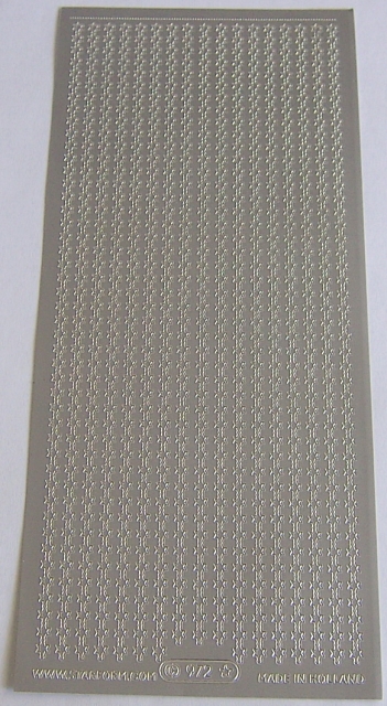 Stickerbogen 10 x 23 cm Bordüre silber