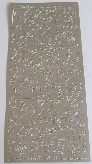 Stickerbogen 10 x 23 cm Herzen