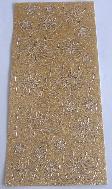 Stickerbogen 10 x 23 cm Blüten