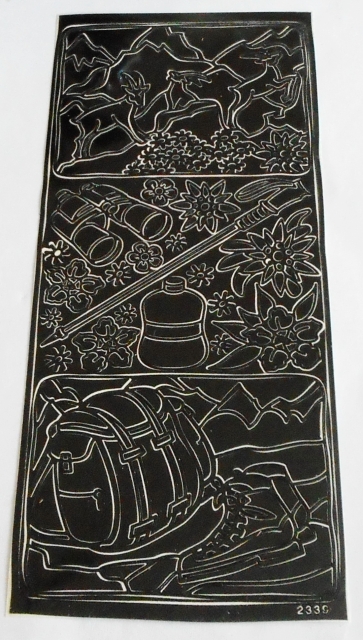 Stickerbogen 10 x 23 cm schwarz