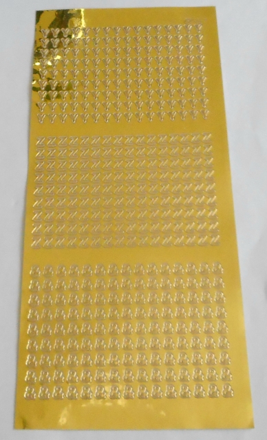Stickerbogen 10 x 23 cm Buchstaben Y, Z und &