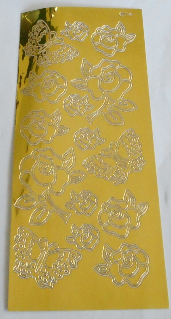 Stickerbogen 10 x 23 cm Blüten