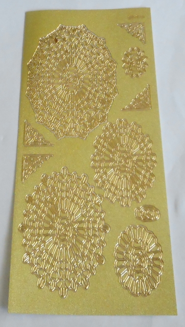 Stickerbogen 10 x 23 cm gold