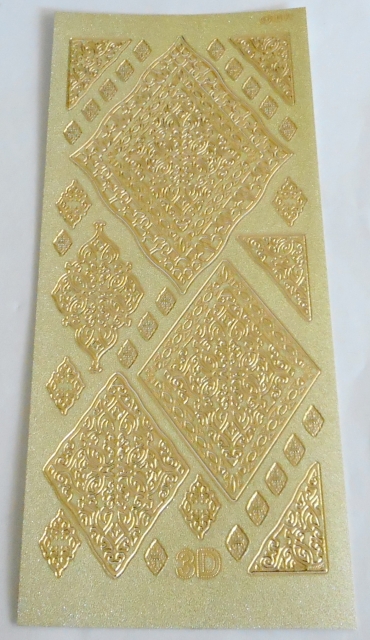 3D Stickerbogen 10 x 23 cm Ornamente