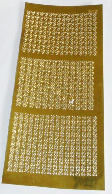 Stickerbogen 10 x 23 cm Buchstaben V, W und X
