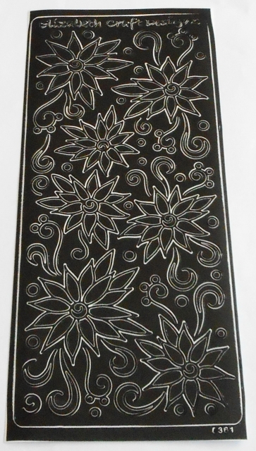 Stickerbogen 10 x 23 cm schwarz