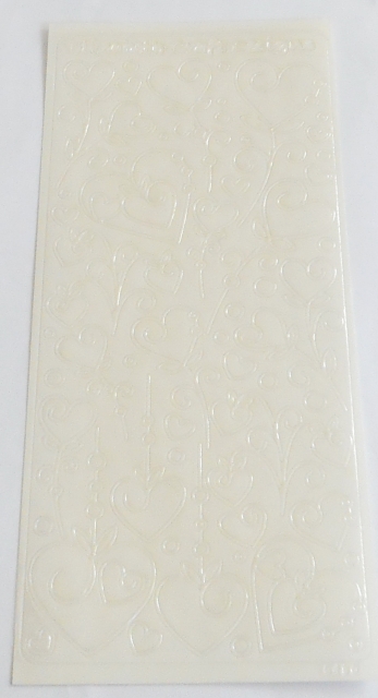 Stickerbogen 10 x 23 cm Herzen