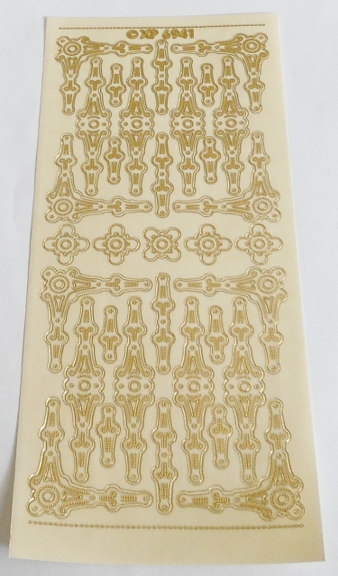 Stickerbogen 10 x 23 cm Bordüren und Ecken