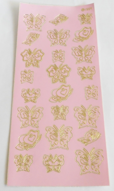 Stickerbogen 10 x 23 cm Schmetterlinge