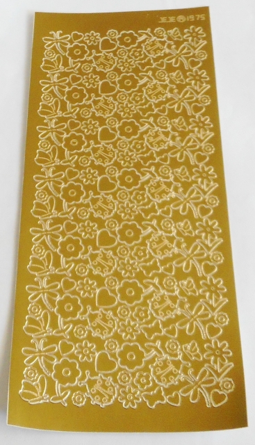 Stickerbogen 10 x 23 cm Schmetterlinge, Marienkäfer und mehr