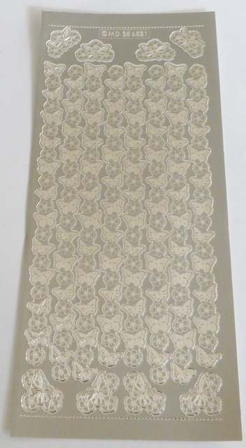 Stickerbogen 10 x 23 cm Schmetterlinge