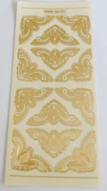 MD Sticker transparent Ecken gold