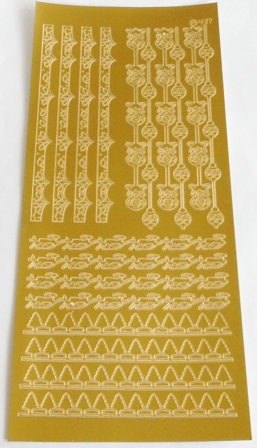 Stickerbogen 10 x 23 cm Bordüren
