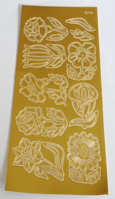 Stickerbogen 10 x 23 cm Blüten
