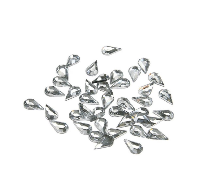 Schmucksteine klar 150 Stück 5 x 10 mm