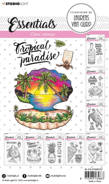Studio Light Tropical Paradise Essentials Clear Stamps