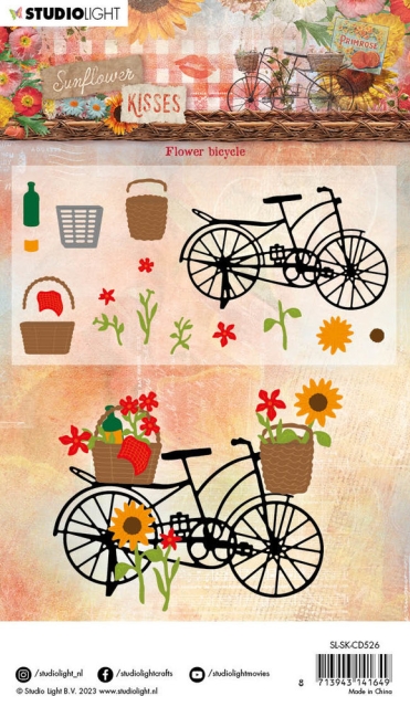 Studio Light Sunflower Kisses Cutting Dies Flower Bicycle