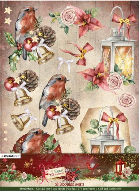 Studiolight Magical Christmas 3D Decoupage Sheets