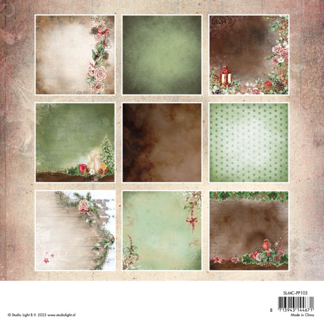 Studiolight Magical Christmas 8 x 8 Inch Paper Pad Backgrounds