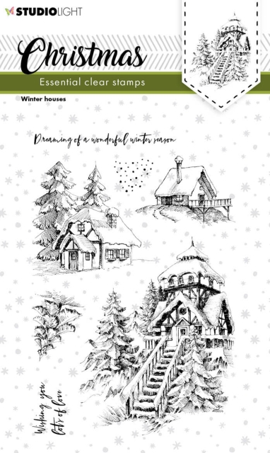 Studiolight Essentials Clear Stamps Christmas Winter Houses