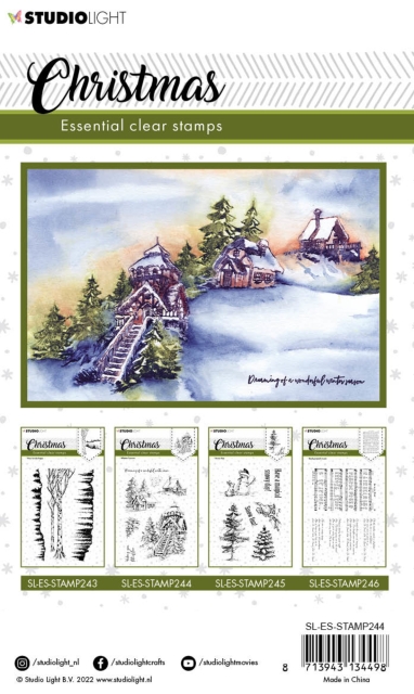 Studiolight Essentials Clear Stamps Christmas Winter Houses