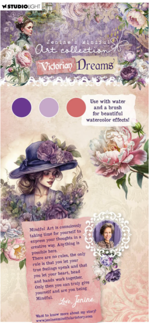 Studio Light Victorian Dreams Water-Reactive Ink Pads - Peonies (Purples & Pink)