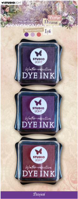 Studio Light Victorian Dreams Water-Reactive Ink Pads - Peonies (Purples & Pink)