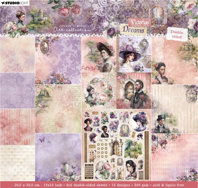 Studio Light Victorian Dreams Designer Paper Pad Scrapbooking