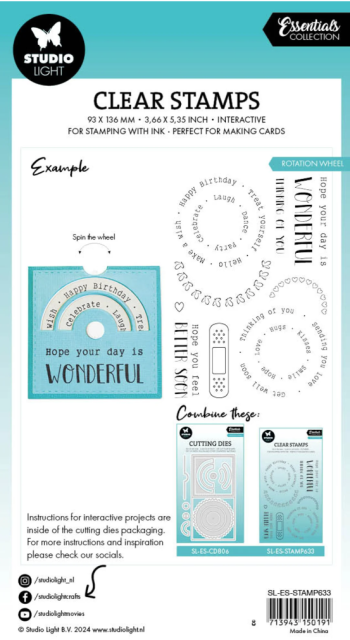 Studio Light Rotation Wheel Essentials Clear Stamp