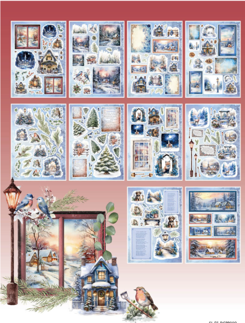 Studio Light Dreamy Christmas A5 Christmas Essentials Die-Cut Designer Paper Pad