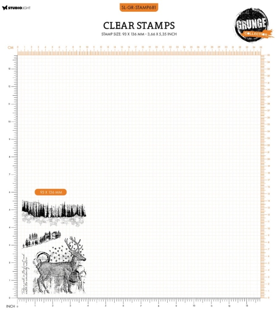 Studio Light Clear Stamp Transparente Stempel Forest Wonders Grunge