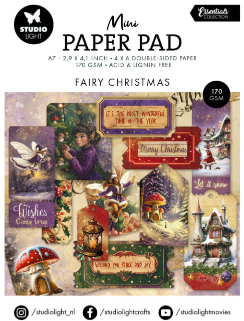 Studio Light A7 Essentials Mini Paper Pad Fairy Christmas
