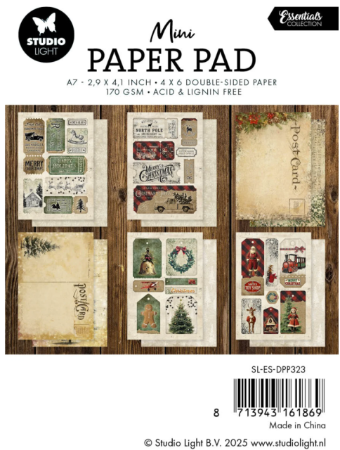 Studio Light A7 Essentials Mini Paper Pad Happy Holidays
