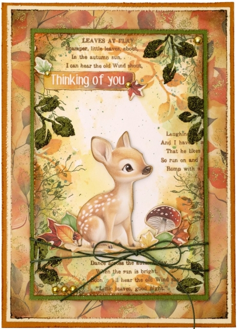 Studio Light Charming Autumn Paper Elements Leaves, Images & Animal Heads