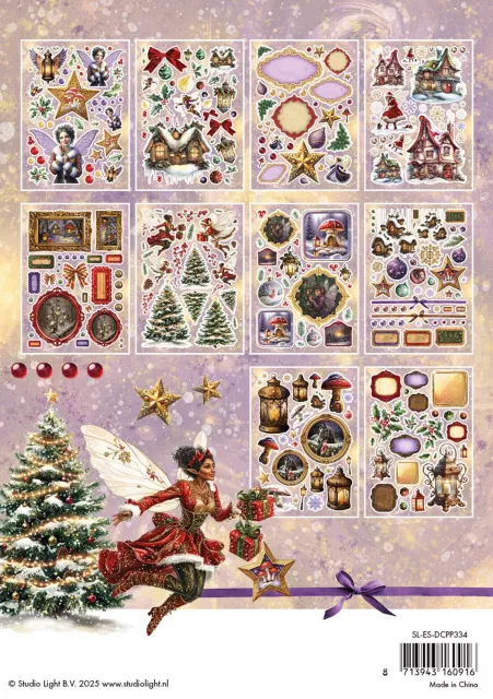 Studio Light A5 Christmas Die-Cut Paper Pad Fairy Christmas