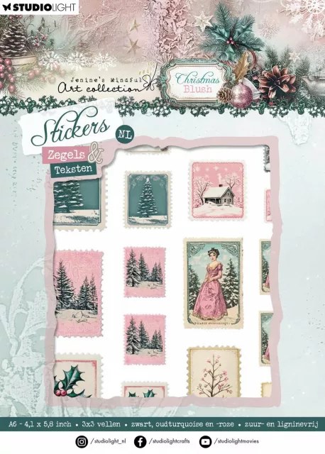 Studio Light Christmas Blush Stickers Zegels & Teksten NL