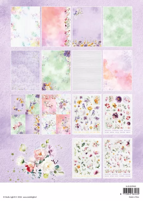 Studio Light Die-Cut Designer Paper Pad Blooming Flowers