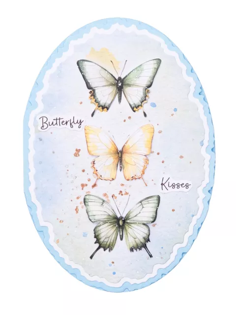 Studio Light Torn Edge Cutting Die Folded Card Oval