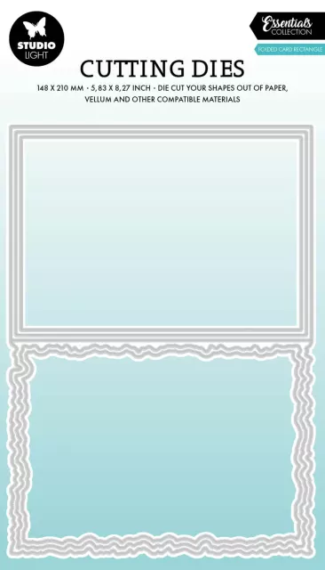 Studio Light Torn Edge Cutting Die Folded Card Rectangle