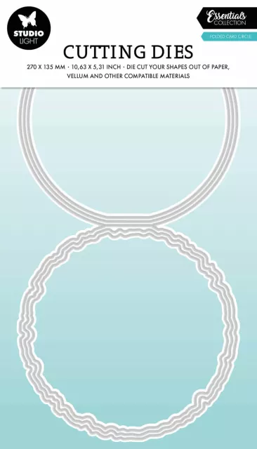 Studio Light Torn Edge Cutting Die Folded Card Circle