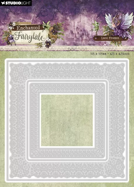 Studio Light Enchanted Fairytale Cutting Dies Lace Frames Square