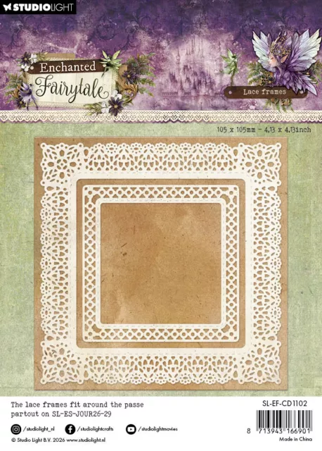 Studio Light Enchanted Fairytale Cutting Dies Lace Frames Square